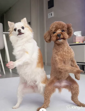 Two Dogs Dancing Two Dogs Dancing Together In A Room Ai Generated Video | AI Video