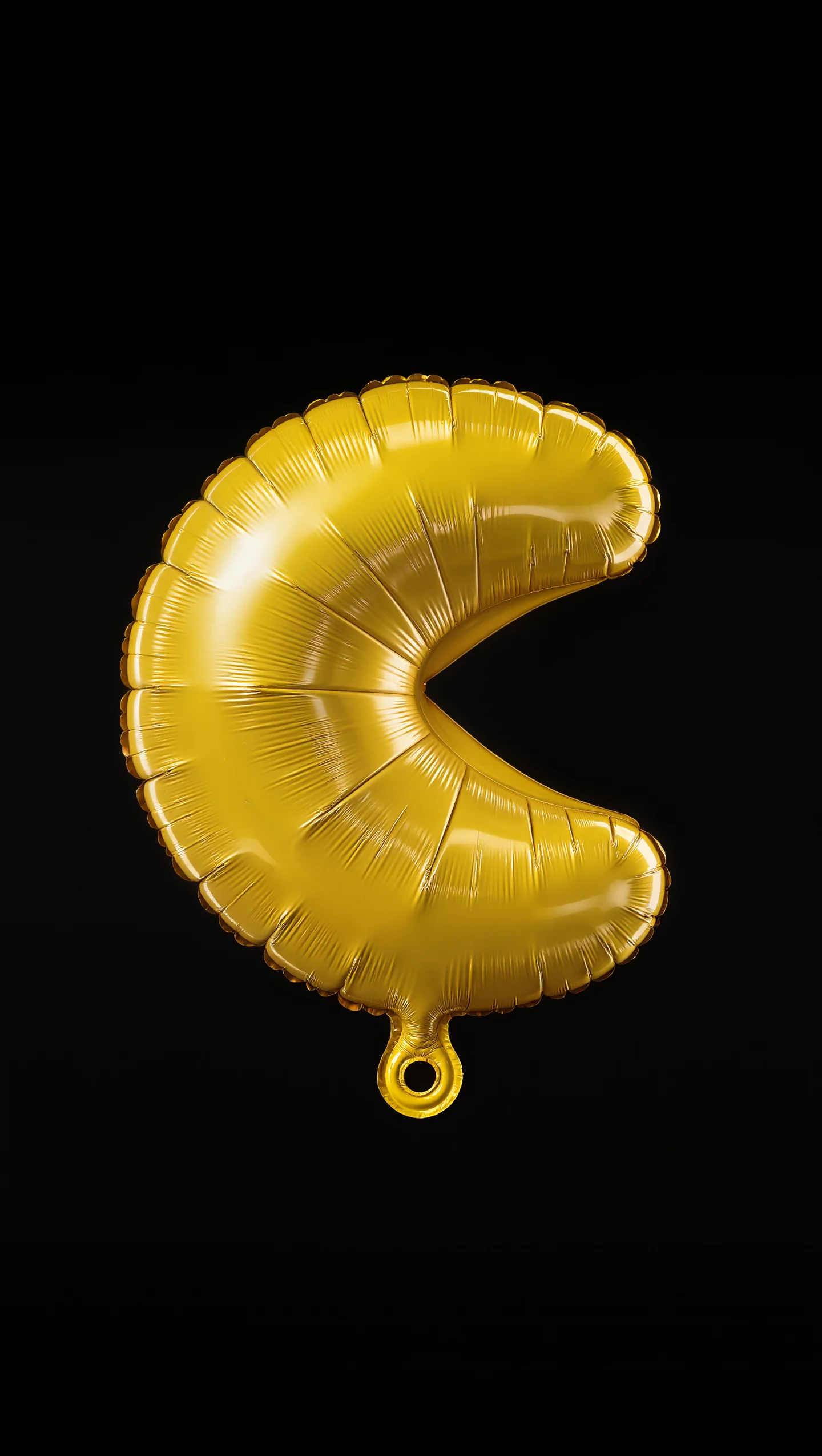 Pac-man Shaped Balloon 4k Low Contrast Intricate Texture Black ...