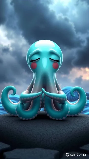 Octopus Relax Octopus Meditation Relax With Unique Underwater Tranquility | AI Video